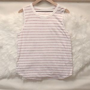 Old Navy Red and White Striped Tank Top Sleeveless